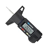 Vosarea 0-25.4ミリメートルデジタルタイヤトレッド深度メーター車のためのバーニアキャリパートラックバンSUV（ブラック）