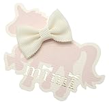 mimi(ミミ) グログラン リボン ヘアクリップ(クリーム)単品 滑りどめ付 日本製