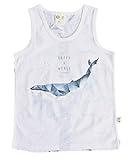 【あるこんたるこん】ベビー ランニング クラフトクジラ 男の子 コットン100％ キッズ ジュニア タンクトップ (100)