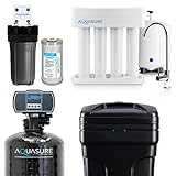 Aquasure Whole House 水ろ過バンドル 柔軟剤付き 75 GPD ROシステム デュアルパーパス沈殿物/GACプレフィルター付き 64,000 Grains AS-WHF64D