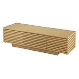 背面収納付き格子TVボード 幅120cm ナチュラル