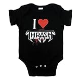 TESTAMENT - I HEART THRASH BABY ONESIE / テスタメント オフィシャル バンドTシャツ ベビー服 ロンパース