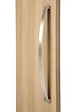 モダン&現代的な曲線フラットバーpush-pull stainless-steelドアハンドルの木製とガラスドア – サテンツヤ消し仕上げ 32 (Length) 1.57|0.39 inches (