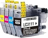 LC3111-4PK 互換インクカートリッジLC3111 インク1セット(計4本) ブラザー(Brother)用 インクカートリッジ LC3111C LC3111M LC3111Y 大容量タイプ DCP J572N J577N J582N J978N J998DN J973N J982N J987N【SHIPON】