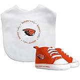 Baby Fanatic Bib with Pre-Walkers, NCAA Oregon State Beavers Infant Shoe Gift Set by Baby Fanatic