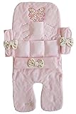 Sweet Mommy 【日本製】 ベビーカーシート&ガード・ハーネスカバー 保冷ジェル 4点セット パイル素材 バギーシート チャイルドシート 夏 冬 ホッカイロが入る ベビー おでかけ　ピンク
