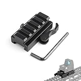 GLECTICAL QD クイック着脱式 5スロットマウントベース 20mmレール対応 タクティカル サバゲー用マウントQDレバー付 20mmドットサイト サバゲー用