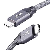 QCEs USB C-USB Cケーブル 0.5m、タイプC 3.2 Gen 2ケーブル20Gbps 100W、4KビデオディスプレイおよびPD高速充電器Thunderbolt 4/3、MacBook Pro/Air、iPhone 15、iPad、Note 20と互換性あり
