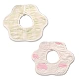 【スタイ 防水】 シンプルな合わせやすい柄 綿100% ベビービブ 360 リバーシブル 6重ガーゼ L. 2枚入り