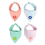 Baby Bibs Imisiスーパーソフト吸収性コットンバンダナ赤ちゃん用よだれかけ男の子女の子( 4パック)