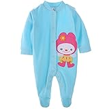 カバーオール 長袖 前開き 綿 ウォッシュクロス 6 Months 女の子