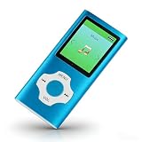 MP3プレーヤーサポート64G TFカード、ボイスレコーダー付きポータブルHiFi音楽プレーヤー、FMラジオ、フォトビューアー、電子書籍プレーヤー、子供向けギフト学生用MP3プレーヤー (空色)