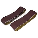 uxcell サンドペーパー 研磨ベルト アブレシブ ダークブラウン 40グリット 5個