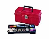 Stack-On GMR-13 13-Inch Multi-Purpose Handy Storage Box with Tote Tray Red [並行輸入品]