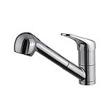 Ultra Faucets UF12500 Aerated Single-Handle Kitchen Faucet with Pull-Out Spray, Chrome [並行輸入品]