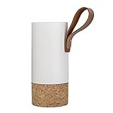 Matte White Ceramic Vase with Cork Bottom [並行輸入品]