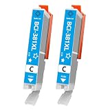キャノン用BCI-381Cインク BCI-381XLC 互換インクカートリッジ シアン 大容量 2本セット 残量表示付き 対応機種：PIXUS TS8230 / TS8130 /TS8330/ TS6230 / TS6130 / TS6330/ TR9530 / TR8530 / TR7530/TS7330/TR703