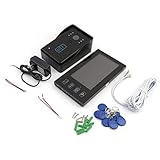 MolySun ドアベル ワイヤレス 玄関プロフェッショナル7インチカラーTFT LCDディスプレイ超薄型ビデオドア電話ドアベルインターホンホームセキュリティアラームドアベルデバイス（黒）