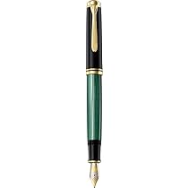 【ペリカン好きな方！超お買得！】試書のみ、ペン先調整済・特典付  M800Ｆ緑縞 Amazon | Pelikan ペリカン 万年筆 EF 極細字 スーベレーン