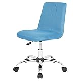 ワークチェアー HLW-BL ブルー 57.5×76～85.5cm