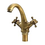 Decdeal 水栓 浴室/洗面器 蛇口 ホットと冷たい クレーン セラミックスハンドル