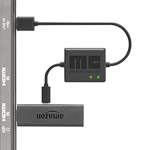 【最新版 Amazon Fire TV Stick専用】 Mission cables あらゆるテレビ USBポートから AC電源を使用せず利用可能 テレビ TV 配線を美しく 壁掛けテレビにも最適 TV マウント アクセサリー(※Fire TV 本体は含まれません)