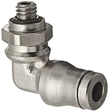 Legris 3699 04 20 Nickel-Plated Brass Push-to-Connect Fitting, 90 Degree Elbow, Swivel, 5/32 or 4 mm