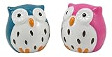 DolomiteフクロウSavings Bank 3.5 X 3.25ティールとピンク( Bundle of 2 ) – - What A Hoot 。