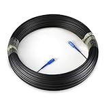 延長 光ファイバー ケーブル sc - sc 両端 SC コネクター付き 光ケーブル (60m, 黒)