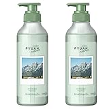 PYUAN(ピュアン) メリットピュアン ナチュラル (Natural) ミンティー&ミュゲの香り シャンプー ポンプ 425ml 【 シリコーンフリー処方 ・ パール剤フリー ・ 着色料フリー 】 高橋 ヨーコ コラボ 2個セット