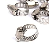 Lovoski 調整可能　スプリング　ホースクランプ ステンレス バンド ウォーム 10個入り 　二輪車用 (10-16mm)
