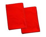 2 Red Toddler Pillowcases - Envelope Style - For Pillows Sized 13x18 and 14x19 - 100% Cotton With Pe