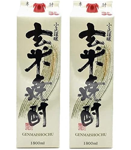 小正醸造　玄米焼酎３５度1800ml 瓶　4本 Amazon.co.jp: 小正醸造 特製 玄米焼酎 35％ 1800ml 紙パック