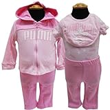 PUMA（プーマ）着まわし自由自在ベビー4点セット3/6ヶ月（ピンク) [Baby Product]