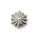 [silver KYASYA] アポロビーズ シルバー コンチョ 飾りボタン ねじ式 直径 18mm 財布 ウォレット スマホケース レザー Tシャツ ハンドメイド カスタム パーツ インディアンジュエリー