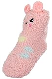 EOZY ベビー ソックス 新生児 赤ちゃん用 ルームソックス 滑り止め 靴下 もこもこ アニマル 動物 キッズソックス 女の子 男の子 くつ下 出産祝い Lピンク