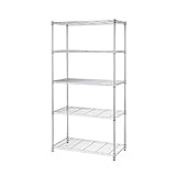 ドウシシャ メタルラック エコノミーシリーズ 5段 ルミナスパーツ互換品 ポール径25mm 幅91.5×奥行46×高さ174cm EL2590185N