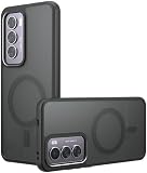 Guizzcg Oppo A5 4G/5G ケース MagSafe対応, 半透明耐衝撃 マット感ケース 画面保護 レンズ保護 滑り止め 指紋防止 全面保護 Oppo A5 5G 用カバー ブラック