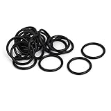 uxcell ゴム製Oリング ゴム製ブラック フレキシブル 24mm x 2.4mm 20個入り