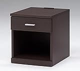 木製 モダン 幅40cm サイドテーブル ブラウン 完成品