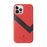 LANVIN COLLECTION SHELL CASE LINED スマホケース iPhone13 用[ Red ]