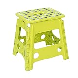 踏み台 用折畳椅子 クラスタースツール 折りたたみ式踏み台 Lサイズ (グリーン, 29*23*39cm)