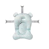 ベビーバスチェア 新生児バスタブマット 滑り止め シャワー スポンジマット 通気性 沐浴サポートクッション 軽量 ベビーフローティ ベビーお風呂用品 (グレー 2)