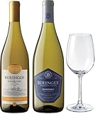 ベリンジャー シャルドネ グラス付きトライアルセット [NV 白ワイン 辛口 アメリカ合衆国 750ml×2本]
