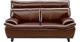 大川家具 関家具 2人掛けソファ(幅157cm/素材 本革)ブラウン色 218905