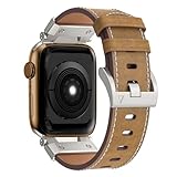 [JSFOYU] Apple Watch バンド 49mm 45mm 44mm 42mm 対応 アップルウオッチ バンド 本革 ビジネス A