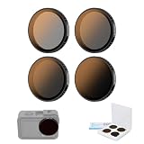 JJC DJI Osmo Action 5 pro / 4 / 3 用 ND/PLフィルターセット 4枚入り ND8/PL ND16/PL ND32/PL ND64/PL 偏光フィルター NDフィルター 減光量調整 反射除去 色彩コントラスト強調 HD光学ガラス アルミフレーム レンズカバー カメラ保護フィルター 高透過率 撥水防汚 キズ防止 vlog 写真撮影用