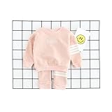 NEINEI　セットアップ　子供服　ガールズ　ボーイズ　キッズ　トレーナー　上下 セット　プルオーバー 　スウェット (73, ピンク)