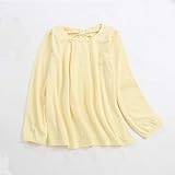 BoFUN 授乳服 トップス マタニティトップス 産後ウェア 秋冬 長袖 妊婦服 授乳Tシャツ 授乳口 付き 出産準備 産前産後 妊娠中 レディース (きいろ 黄, L)