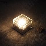 Jimeng　LEDソーラーライト　キューブタイプ　電源不要のソーラー式　人気のキューブ型　LED ガーデンライト 防水　ソーラーキューブ　ウォームホワイト